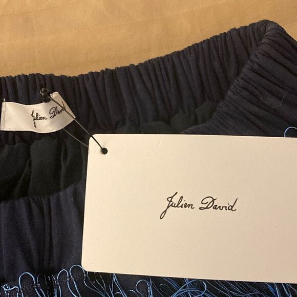 Julien David NWT Blue Shaggy Mini Skirt. Size small. - Picture 6 of 8